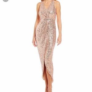 Belle Badgley Mischka size 6, rose gold sequin
